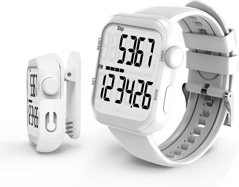 CHAMPOWER Pedometer Watch, Multi-Function Pedometer for Walking Steps and Miles, 3D Super Accurate Step Counter, Track Steps for Men Women Seniors - Image 1